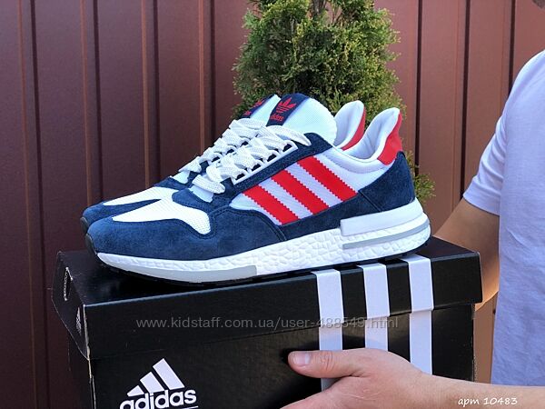 Кроссовки мужские Adidas Zx 500 Rm, белые с синим