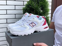 Кроссовки мужские New Balance Abzorb 530, белые с красным