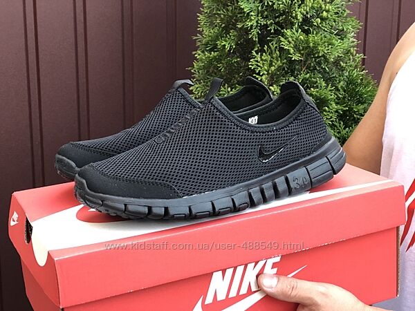 Кроссовки мужские летние Nike Free Run 3.0, черные