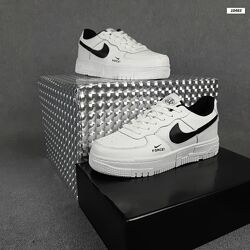 Кроссовки мужские Nike Air Force 1 Pixel , белые с черным