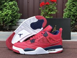 Кроссовки мужские Nike Air Jordan 4 Retro, красные 41-46р