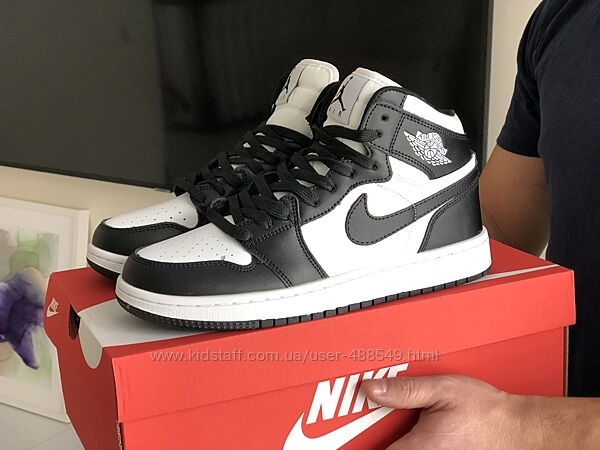 Кроссовки мужские Nike Air Jordan, черные с белым