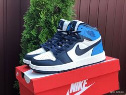 Кроссовки мужские Nike Air Jordan, белые с синим 41-45р