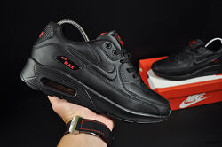 Кроссовки мужские Nike Air Max 90, черные с красным