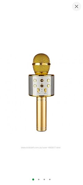 НОВИЙ Радіо мікрофон караоке Золотий