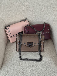 Sale. Модна сумочка клатч із заклепками, на ланцюжку. Італія