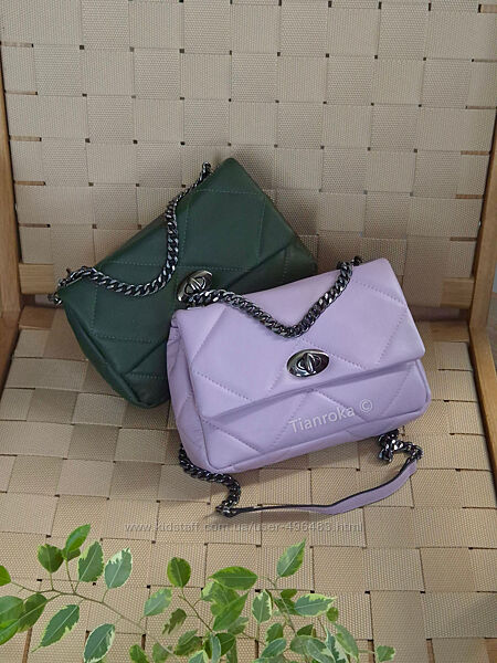 Sale. Шкіряна сумка кожаная puffer з ланцюжками. Італія