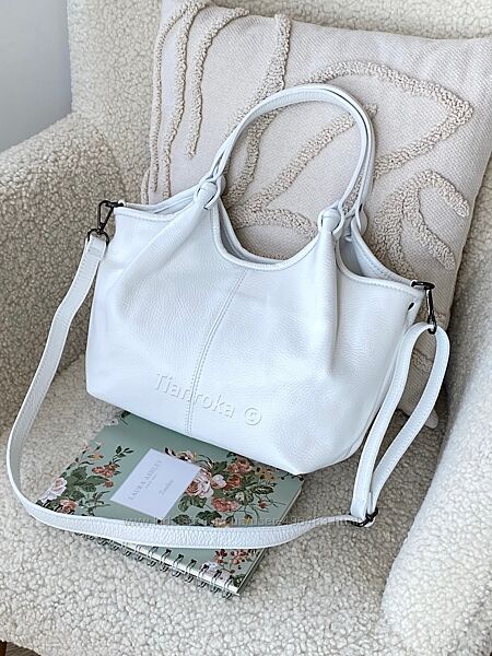 Шкіряна сумка шопер середній розмір, Італія. Кожаная сумка шоппер