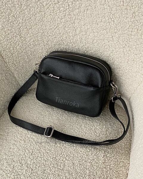 Зручна шкіряна сумка кросбоді Італія. Кожаная сумка кроссбоди Италия