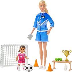 Игровой набор Барби тренер по футболу блондинка
