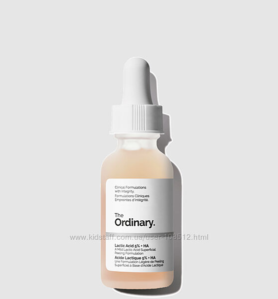 Пілінг з 5 молочної і гіалуронової кислоти The Ordinary Lactic Acid 5
