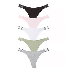 Трусики Victoria&acutes Secret Pink Logo Micro High-Leg Thong Panty Patel Pink