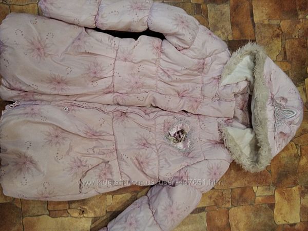 Куртка пальто для принцессы 134р.