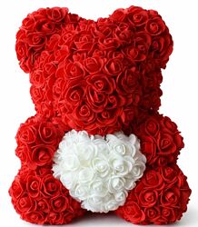 Мишка из роз 40см