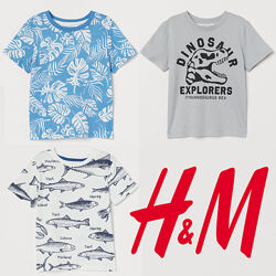 Бавовняні футболки для хлопців 2-8 років від H&M Швеція