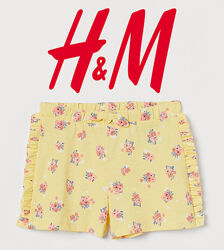 Шорти бавовняні для дівчат 1-6 років від H&M Швеція