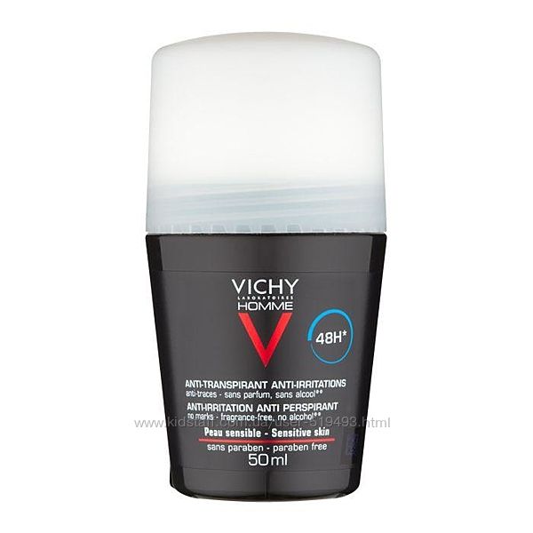 Дезодорант антиперспирант мужской Виши экстра-сильного действия Vichy Homme Deodorant Anti Perspirant 48 H