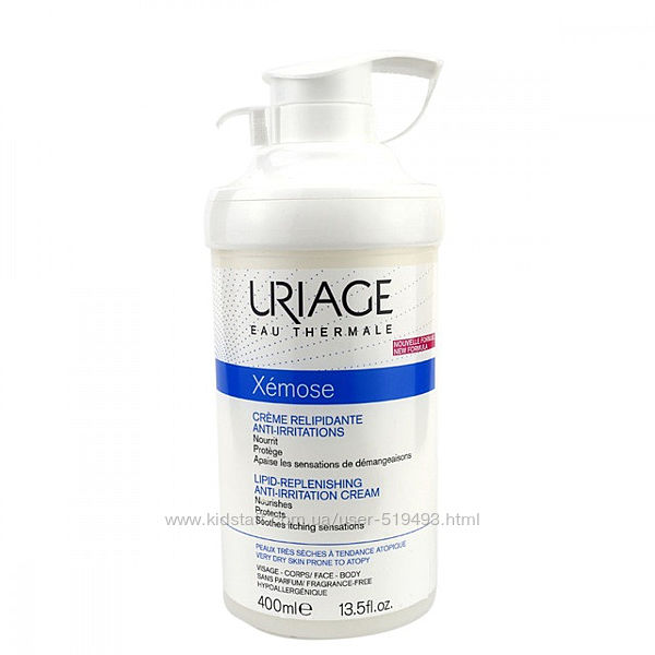 Крем от раздражений Урьяж Ксемоз при Атопическом дермат Uriage Xemose relipidante Anti-Irritation Cream 400мл