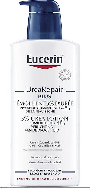 Эмолиент Эуцерин Уреа с мочевиной для сухой кожи Eucerin Repair PLUS emollient 5 Urea 400мл