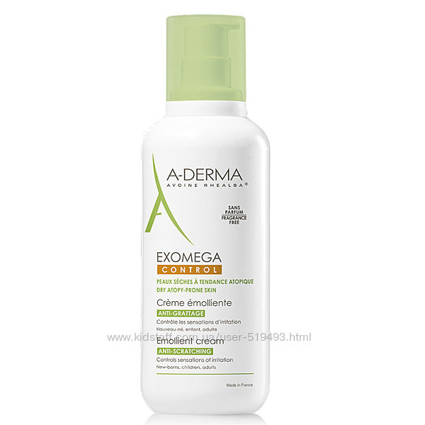 Смягчающий крем А-Дерма Экзомега для атопической кожи лица и тела A-Derma Exomega Control Emollient Cream 400мл