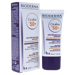 Восстанавливающий крем для поврежденной кожи с спф Bioderma Cicabio Creme Биодерма Цикабио SPF50 30мл