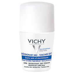 Шариковый дезодорант без солей алюминия и спирта Виши Vichy Deodorant Roll sans sels d&acutealuminium 24 ч
