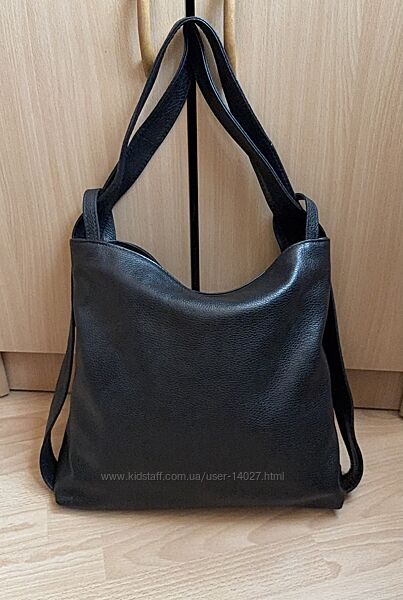 Шикарная  кожаная сумка рюкзак Borse in Pelle Made in Italy   2 цвета