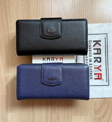 Крутой женский кожаный кошелёк KARYA В наличии 2 цвета