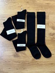 Высокие гольфы в чёрном цвете, Тонкий кашемир 