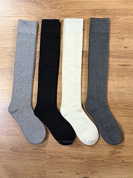 Шерстяные тёплые гольфы, в наличии 4 цвета набор 
