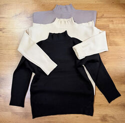 Чёрный кашемировый свитер, свободный крой