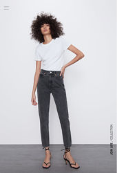Zara мом джинсы 44,46 размер, высокая посадка