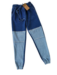  Женские стильные духцветные джинсы-джоггеры, см. замеры в описании товара