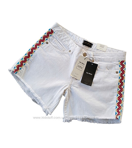 Женские джинсовые шорты белого цвета , Турция