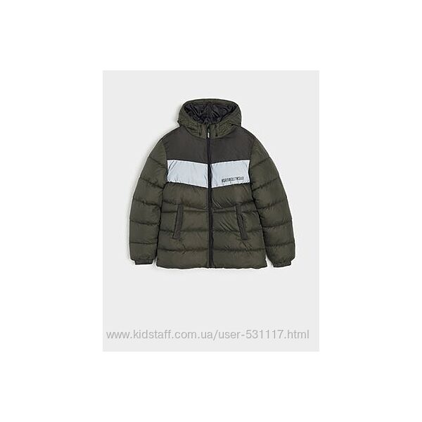 Зимова куртка Sinsay для хлопчика хакі розмір 158-164