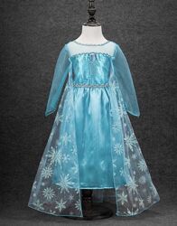 Нове незвичайної краси карнавальне плаття/сукня зі шлейфом - Ельза/Эльза.