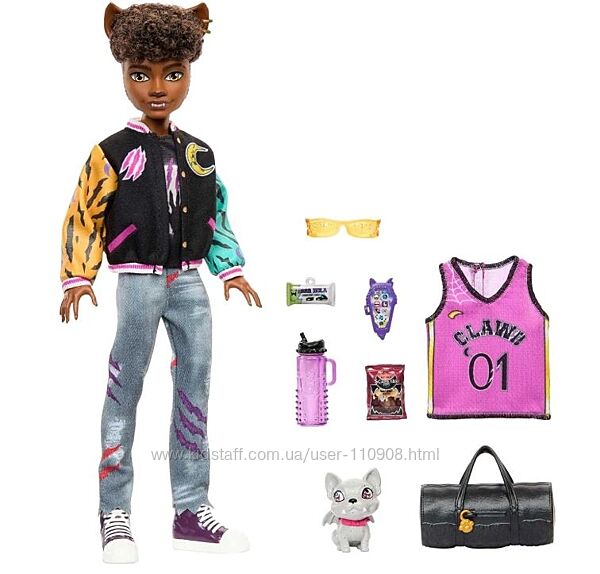 Клод Вульф кукла с питомцем Monster High Clawd Wolf Werewolf