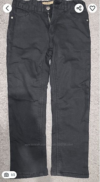 Черные джинсы на флисе S&D 140рост