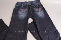 Лосины-джеггинсы, имитация под джинсы, бесшовные на меху, р. 46-52