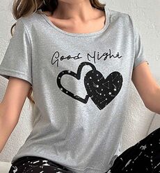 Футболка Shein p. XL з написом