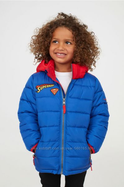 Куртка H&M Англия 2-4 года 98-104 см Superman водоотталкивающая деми