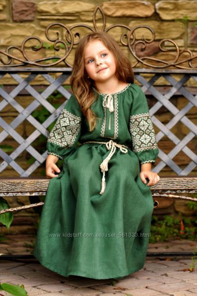 Детское платье из натурального льна