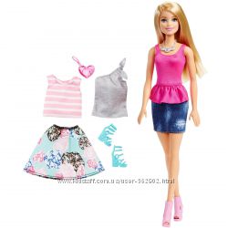 Кукла Барби с дополнительными нарядами, Barbie, Mattel DMN98. В наличии.