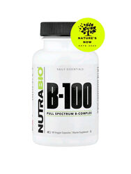 NutraBio комплекс витаминов группы В 100 мг - 90 капсул / США