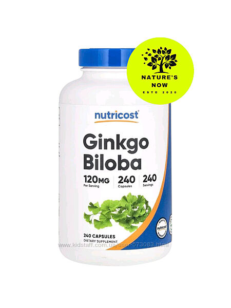 Nutricost гинкго билоба 120 мг - 240 капсул / США