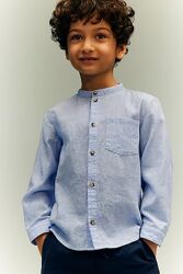 Сорочка H&M з комірцем-стійкою в стилі grandad, розм.9-10Y 140