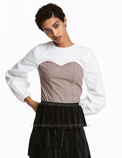 Блуза H&M з імітацією корсету, нова, р-р 42 євро
