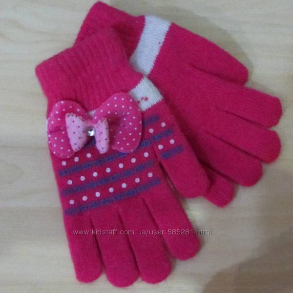 детские перчатки для девочки разные