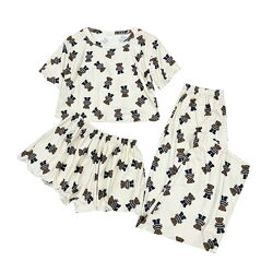 Женская пижама тройка топ, шорты и штаны S-XL разные