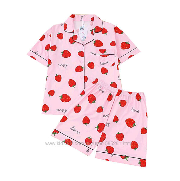 Женская пижама рубашка с шортами М-XL разные